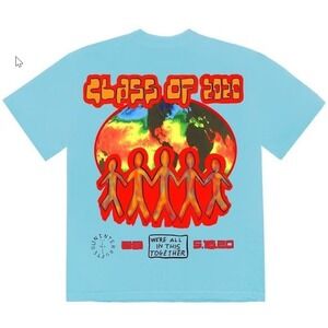 Cactus Jack Uninterrupted Class of 2020 GRAD-SS01 Sky Blue Cotton T-Shirt Mens L